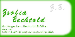 zsofia bechtold business card