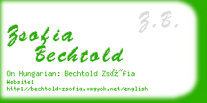 zsofia bechtold business card